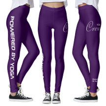 Benutzerdefinierter Druck Yoga-Crew Lila