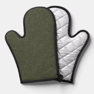 Benutzerdefinierter dunkler Moosofen-Mitt mit Text Ofenhandschuh