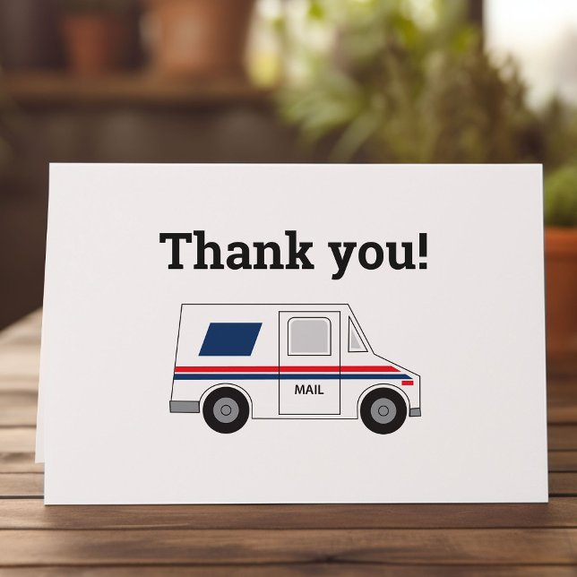 Benutzerdefinierter E-Mail-Carrier geklappt Dankeskarte (Mail Carrier thank you card for customers)