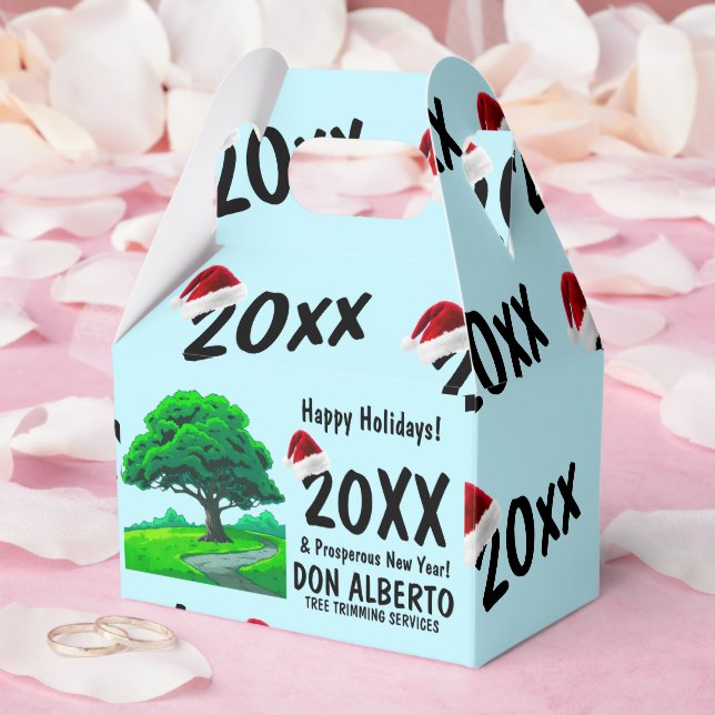Benutzerdefinierter Eichenbaum-Logo-Baumzuschnitt- Geschenkschachtel (Hochzeit)