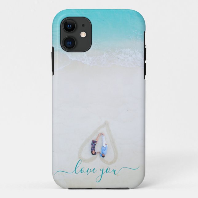 Benutzerdefinierter einfacher Couple Foto iPhone C Case-Mate iPhone Hülle (Rückseite)