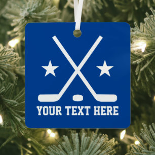Benutzerdefinierter Eishockey-Sport quadratischer  Ornament Aus Metall