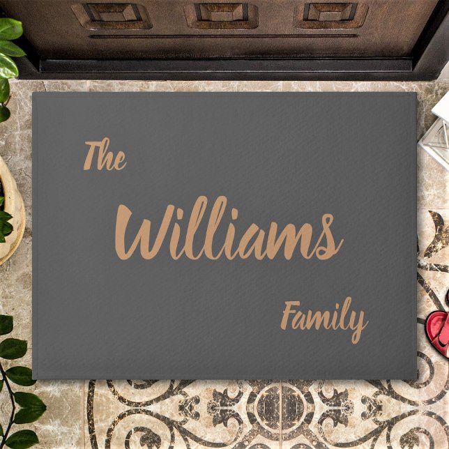 Benutzerdefinierter eleganter Familienname Fußmatte (Von Creator hochgeladen)