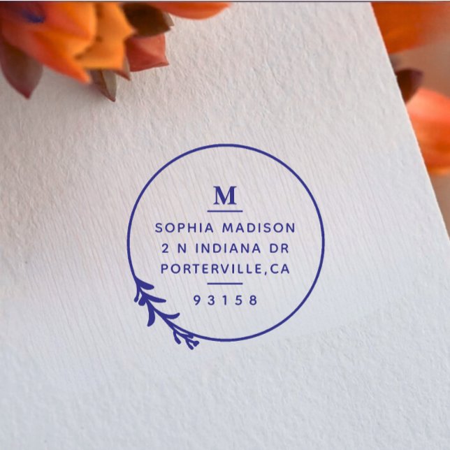 Benutzerdefinierter eleganter, klassischer Adresst Permastempel (Modern custom classic elegant address self ink stamp)