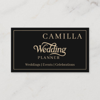 Benutzerdefinierter eleganter Skript-Hochzeitsplan Visitenkarte