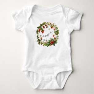 Benutzerdefinierter Erdbeerscherz - Ein Jahr alt Baby Strampler
