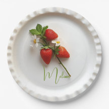 Benutzerdefinierter Erdbeerzweig-Blüten-Laub-Name