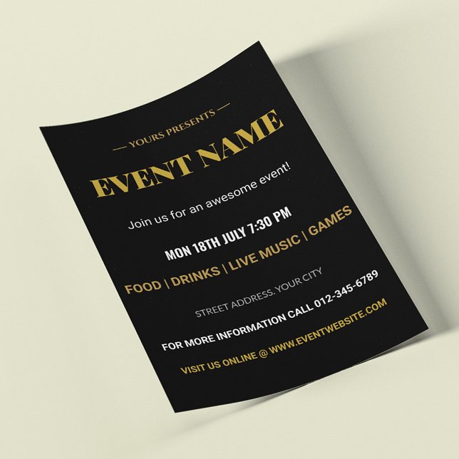 Benutzerdefinierter Eventname Party- & Konzertdesi Flyer (Von Creator hochgeladen)