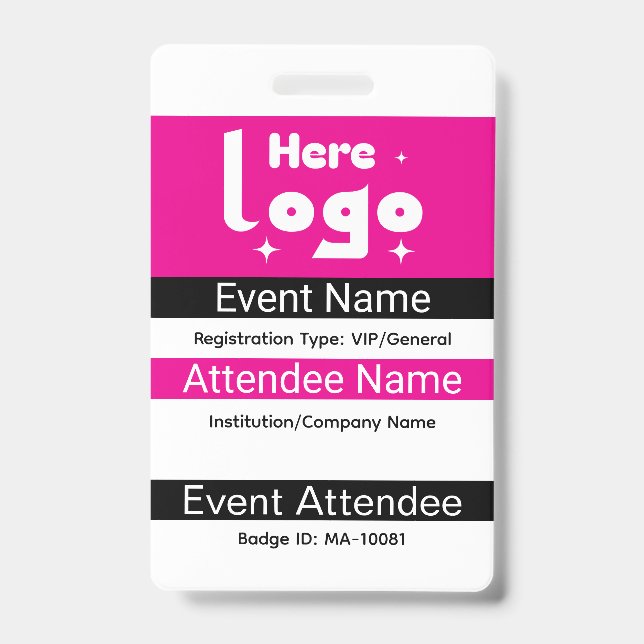 Benutzerdefinierter Expo-ID-Ausweis mit QR-Code Ausweis (Vorderseite)