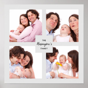 Benutzerdefinierter Familienfoto-Collage-Rahmen im Poster
