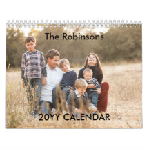 Benutzerdefinierter Familienfoto-Kalender zum Selb