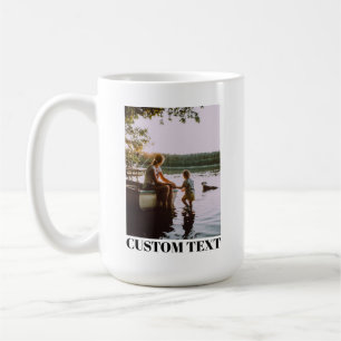 Benutzerdefinierter Familienfoto-Text Kaffeetasse