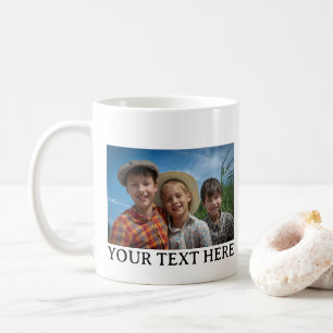 Benutzerdefinierter Familienfoto-Text Kaffeetasse