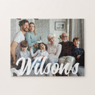 Benutzerdefinierter Familienfoto-Text Puzzle