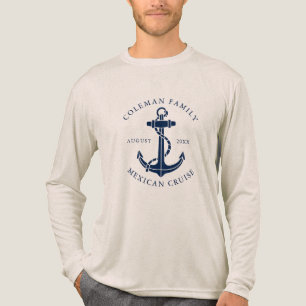 Benutzerdefinierter Familienkreuzfahrt-Nautikboot- Tri-Blend Shirt