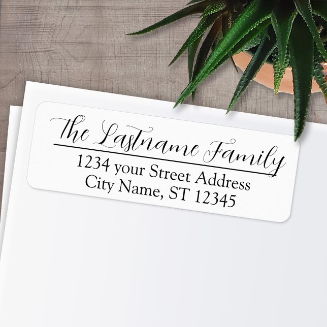 Benutzerdefinierter Familienname - Abigaile Schrif (Personalized Return Address Labels)