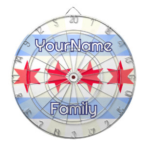 Benutzerdefinierter Familienname Chicago Illinois  Dartscheibe