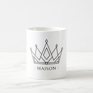 Benutzerdefinierter Familienname Krone Kaffeetasse