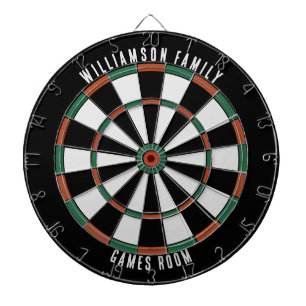 Benutzerdefinierter Familienname Rustikales Spielz Dartscheibe