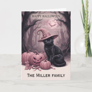 Benutzerdefinierter Familienname Schwarze Katze &  Karte