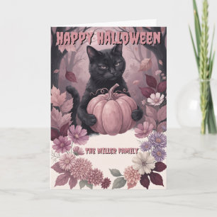 Benutzerdefinierter Familienname Schwarze Katze & Karte