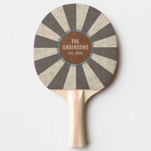 Benutzerdefinierter Familienname Vintage Retro Son Tischtennis Schläger
