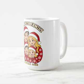 Benutzerdefinierter Familienname Weihnachtsbecher Kaffeetasse
