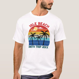 Benutzerdefinierter Familienstrandurlaub T-Shirt