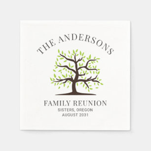 Benutzerdefinierter Familientreffen-Genealogiebaum Serviette