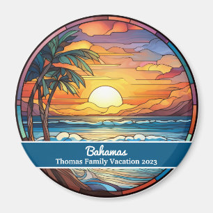 Benutzerdefinierter Familienurlaub Bahamas Faux-Bu Magnet