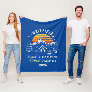 Benutzerdefinierter Familienurlaub - Camping belie Fleecedecke