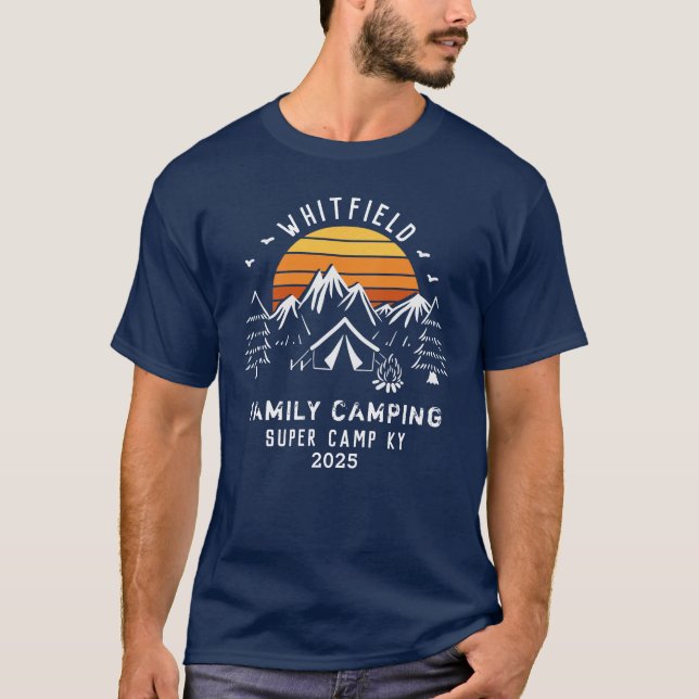 Benutzerdefinierter Familienurlaub Matching Campin T-Shirt (Vorderseite)