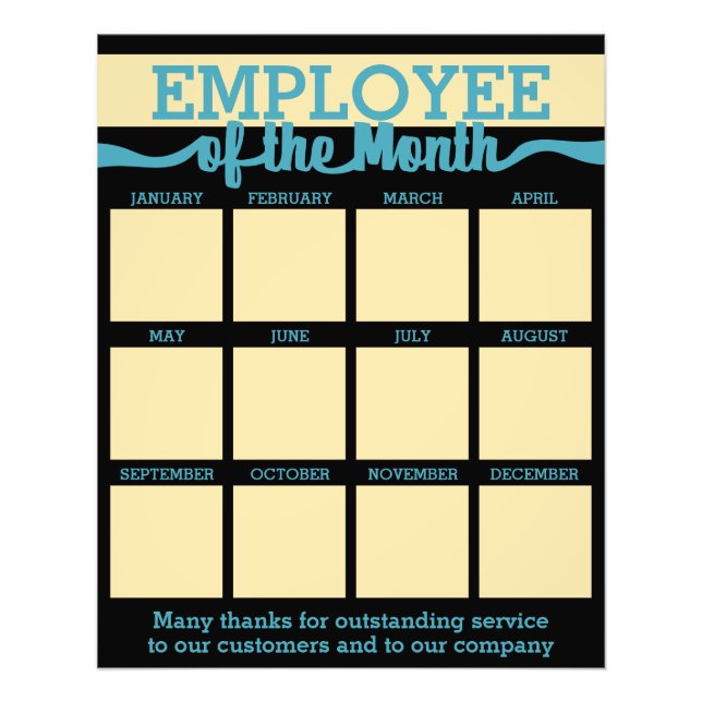 Benutzerdefinierter Farbangestellter des Monats-Fo Fotodruck (Vorne)