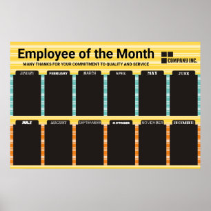 Benutzerdefinierter Farbangestellter des Monats-Fo Poster