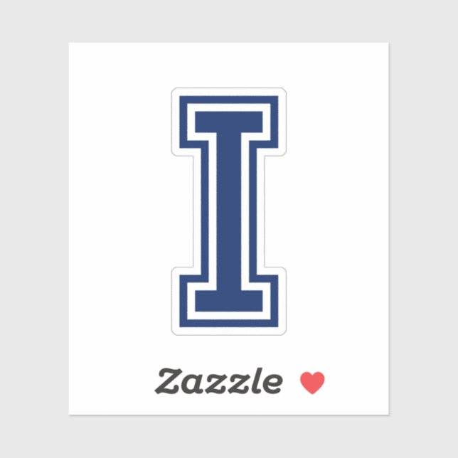 Benutzerdefinierter Farbbuchstabe I Schriftart-Alp Aufkleber (Blatt)