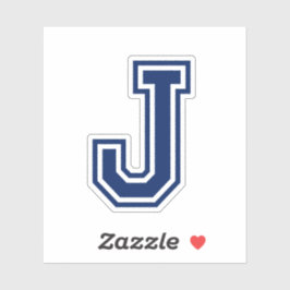 Benutzerdefinierter Farbbuchstabe J sportive Uni S Aufkleber