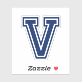 Benutzerdefinierter Farbbuchstabe V sportive Uni S Aufkleber