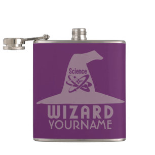 Benutzerdefinierter Farbflasche des Science Wizard Flachmann