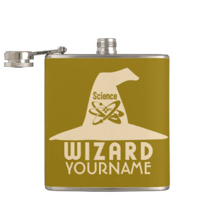 Benutzerdefinierter Farbflasche des Science Wizard Flachmann