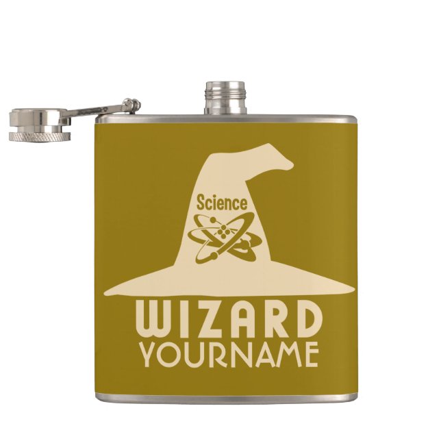 Benutzerdefinierter Farbflasche des Science Wizard Flachmann (Geöffnet)
