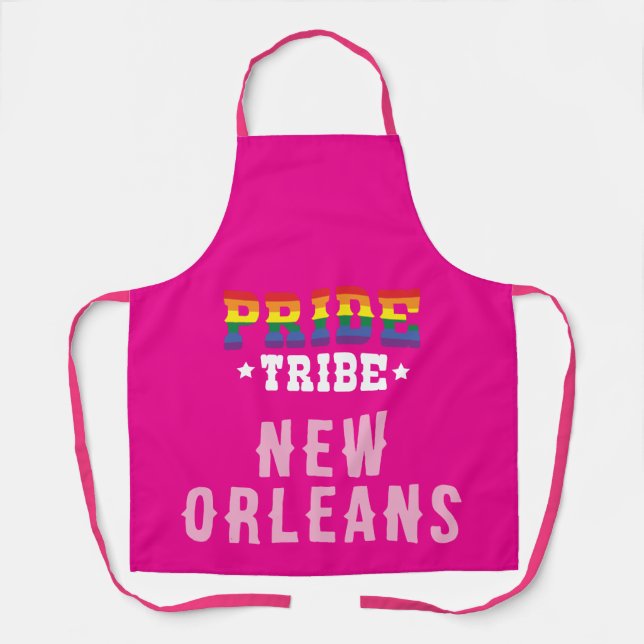 Benutzerdefinierter farbiger LGBTQ+-Regenbogenprim Schürze (Vorderseite)