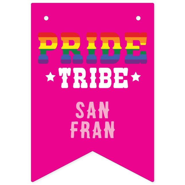 Benutzerdefinierter farbiger LGBTQ+-Regenbogenprim Wimpelkette (Erste Fahne)