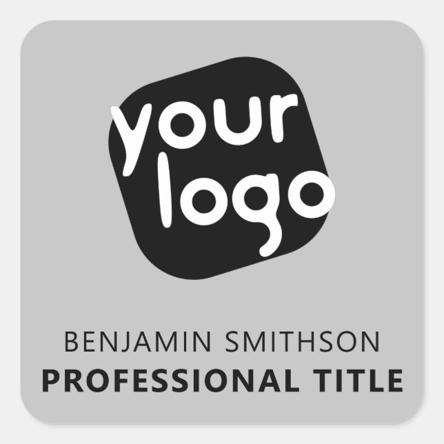 Benutzerdefinierter Farbname Logo hier Logo hinzuf Quadratischer Aufkleber (Vorderseite)