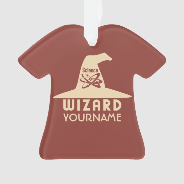 Benutzerdefinierter Farbschmuck des Science Wizard Ornament (Vorderseite)