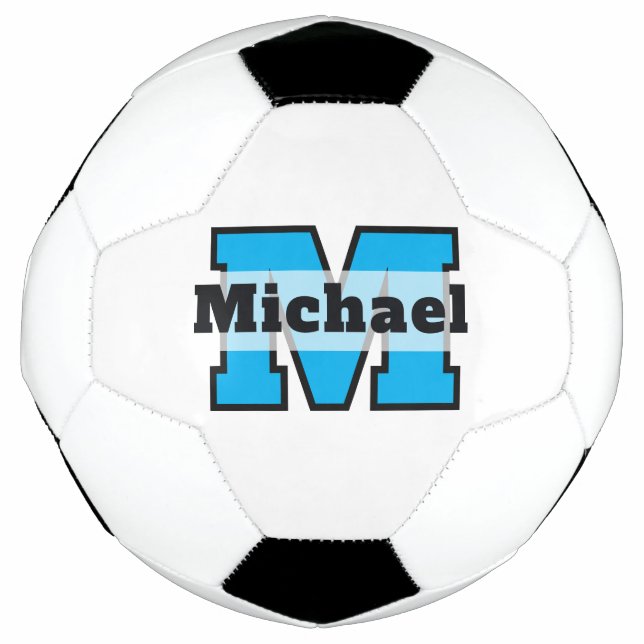Benutzerdefinierter fetter blauer Name klassischer Fußball (Vorderseite)