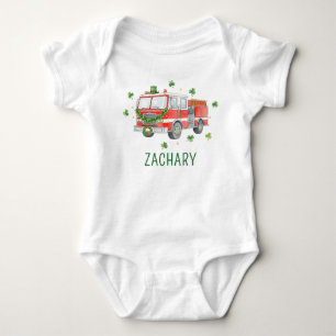 Benutzerdefinierter Feuerwehrmann St. Patrick's Da Baby Strampler
