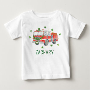 Benutzerdefinierter Feuerwehrmann St. Patrick's Da Baby T-shirt