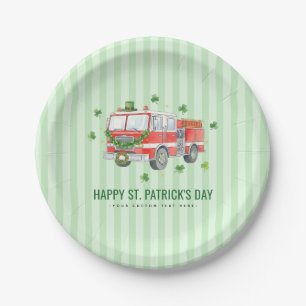 Benutzerdefinierter Feuerwehrmann St. Patrick's Da Pappteller