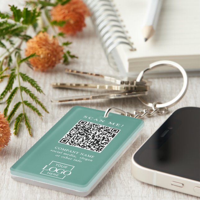 Benutzerdefinierter firmengebundener QR-Code mit m Schlüsselanhänger (Vorderseite rechts)