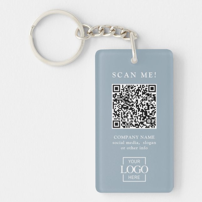 Benutzerdefinierter firmengebundener QR-Code mit m Schlüsselanhänger (Vorderseite)